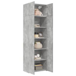 Berkfield Home Storage Cabinet Concrete Grey 70x42.5x225 cm Engineered Wood - thumbnail 3