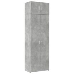 Berkfield Home Storage Cabinet Concrete Grey 70x42.5x225 cm Engineered Wood - thumbnail 2