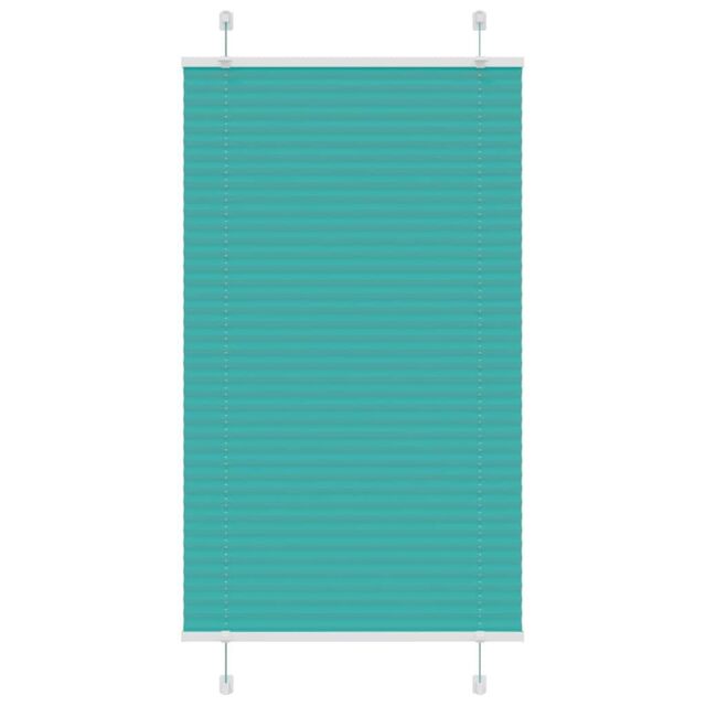 Berkfield Home Pleated Blind Petrol Green 70x150 cm Fabric Width 69.4 cm Polyester - image 1