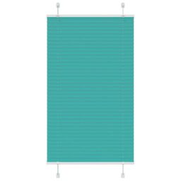 Berkfield Home Pleated Blind Petrol Green 70x150 cm Fabric Width 69.4 cm Polyester - thumbnail 1