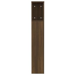 Berkfield Home Headboard Cabinet Brown Oak 120x18.5x104.5 cm - thumbnail 5