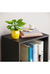 Home Discount Vida Designs Oxford 2 Tier Cube Bookcase Space-saving Storage in Black - thumbnail 4
