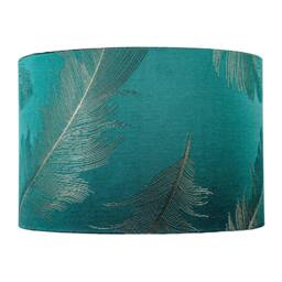 Happy Homewares Dark Emerald Green Cotton Jacquard Shade with Gold Foil Fern Design - Size: 12 inches - thumbnail 5