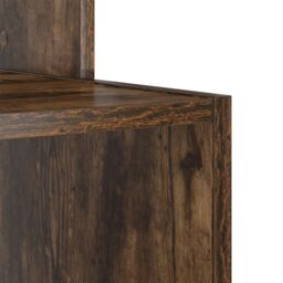 Berkfield Home Smoked Oak Computer Desk Smoked oak Engineered wood Standard in Brown - thumbnail 8