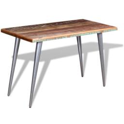 Berkfield Home Dining Table Solid Reclaimed Wood 120x60x76 cm - Size: 120 x 60 x 76 cm - thumbnail 4