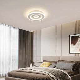 Goeco Ceiling Light LED White, 28W, Modern Round, 4500K, for Hallway Bedroom in White - thumbnail 2