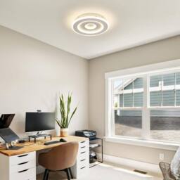 Goeco Ceiling Light LED White, 28W, Modern Round, 4500K, for Hallway Bedroom in White - thumbnail 4