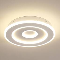 Goeco Ceiling Light LED White, 28W, Modern Round, 4500K, for Hallway Bedroom in White - thumbnail 1