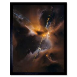 Artery8 Hubble Space Telescope Image Herbig-Haro Jet HH 24 Celestial Lightsaber In Milky Way Dust & Gas Clouds Birth Star Art Print Framed Poster - thumbnail 1