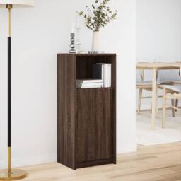 Berkfield Home Sideboard with LED Brown Oak 42.5x34x100 cm Engineered Wood - thumbnail 4