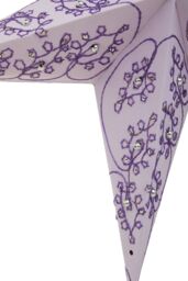 Orsina 5 Point Purple Paper Star, Cutout Star With Metallic Accents, Paper Origami Star, Decorative Paper Star in Pink - thumbnail 2