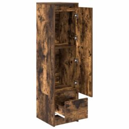 Berkfield Home Highboard Smoked Oak 29.5x34x119.5 cm Engineered Wood in Brown - thumbnail 5