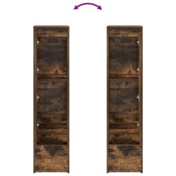 Berkfield Home Highboard Smoked Oak 29.5x34x119.5 cm Engineered Wood in Brown - thumbnail 9