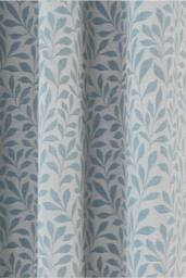 Enhanced Living Sherwood' Ice Blue 100% Blackout, Thermal, Jacquard Leaf Design Pair of Eyelet Curtains - Size: 168 cm width x 229 cm drop - thumbnail 3