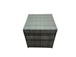 Fimous Lounge Double Seat Sofa Coffee Table Set with 2 Side Tables Big Stool in Dark Grey - thumbnail 5