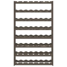 Berkfield Home Wine Rack for 56 Bottles Grey Solid Wood Pine - thumbnail 3