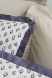 Bianca 'Amelie' 200 Thread Count Cotton Reversible Duvet Cover Set in Blue - Size: Double - thumbnail 4