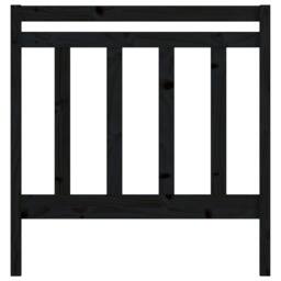 Berkfield Home Bed Headboard Black 96x4x100 cm Solid Wood Pine - Size: 96 x 4 x 100 cm - thumbnail 4