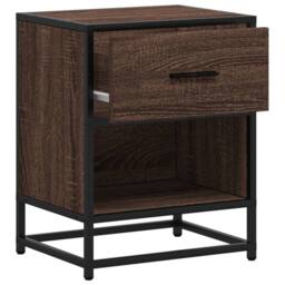 Berkfield Home Decorative Bedside Cabinets 2 pcs Brown Oak 40x31x50 cm Engineere - Size: 40 x 31 x 50 cm - thumbnail 9