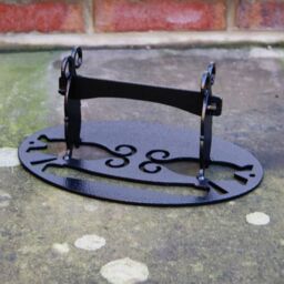 Poppyforge Oval (Victorian) Boot/Shoe Scraper - Shoe Cleaner - L20xW35xH12.7 cm in Black - thumbnail 1