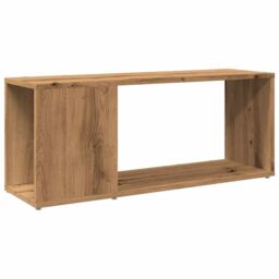 Berkfield Home TV Cabinet Artisan Oak 80x24x32cm Engineered Wood in Brown - Size: 80 x 24 x 32 cm - thumbnail 2