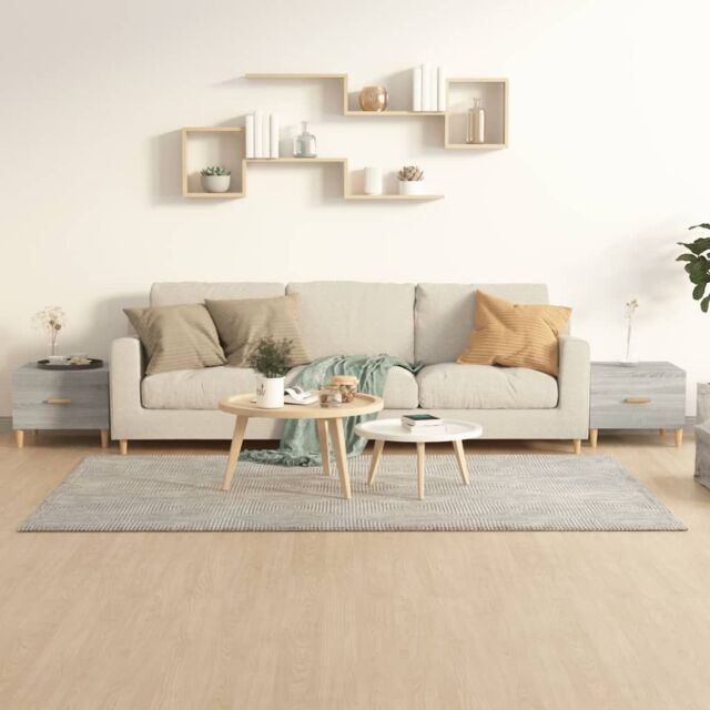 Berkfield Home Coffee Tables 2 pcs Grey Sonoma 50x50x40 cm Engineered Wood - Size: 50 x 50 x 40 cm - image 1