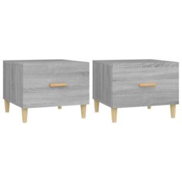 Berkfield Home Coffee Tables 2 pcs Grey Sonoma 50x50x40 cm Engineered Wood - Size: 50 x 50 x 40 cm - thumbnail 2