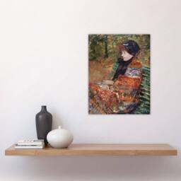 "Artery8 Autumn Portrait of Lydia in a Park Cassatt Wall Art Print Poster - Size: W24"" x H32""" - thumbnail 4