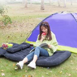 SPETLEK Grey Inflatable Car Air Bed Back Rear Seat Rest Foldable Mattress - Size: Small Single - thumbnail 5