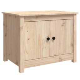 Berkfield Home Coffee Table 71x49x55 cm Solid Wood Pine in Natural - Size: 71 x 49 x 55 cm
