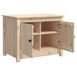 Berkfield Home Coffee Table 71x49x55 cm Solid Wood Pine in Natural - Size: 71 x 49 x 55 cm - thumbnail 7