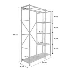 sweeek Bamboo wardrobe, 3 shelves in Beige - thumbnail 5