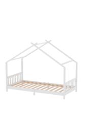 H&O Direct Pine Wood House-Style Bed Frame in White - thumbnail 9