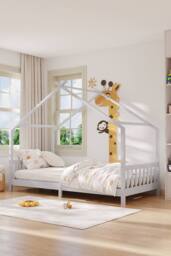 H&O Direct Pine Wood House-Style Bed Frame in White - thumbnail 6