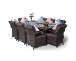 Thats Furniture Arizona Rectangle 8 Seat Rattan Dining Set Ice Bucket Drinks Cooler in Grey - thumbnail 4