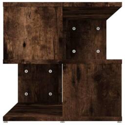 Berkfield Home Side Table Smoked Oak 40x40x40 cm Engineered Wood in Brown - Size: 40 x 40 x 40 cm - thumbnail 4