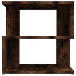 Berkfield Home Side Table Smoked Oak 40x40x40 cm Engineered Wood in Brown - Size: 40 x 40 x 40 cm - thumbnail 3