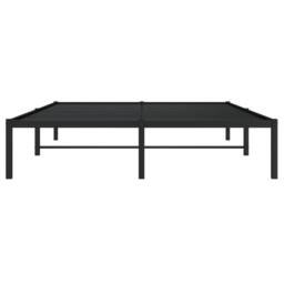 Berkfield Home Metal Bed Frame without Mattress Black 140x190cm - Size: 140x190 cm - thumbnail 5