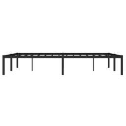 Berkfield Home Metal Bed Frame without Mattress Black 140x190cm - Size: 140x190 cm - thumbnail 6