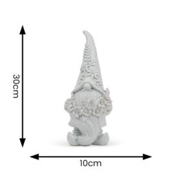 ValueLights Outdoor Grey Solar Gonk Statue Light Garden Décor Patio Ornament - thumbnail 6
