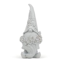 ValueLights Outdoor Grey Solar Gonk Statue Light Garden Décor Patio Ornament - thumbnail 1