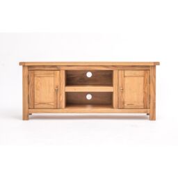 Cabinet Bits Trivento Light Wood 2 Door TV Cabinet Brass Knob in Natural - thumbnail 1