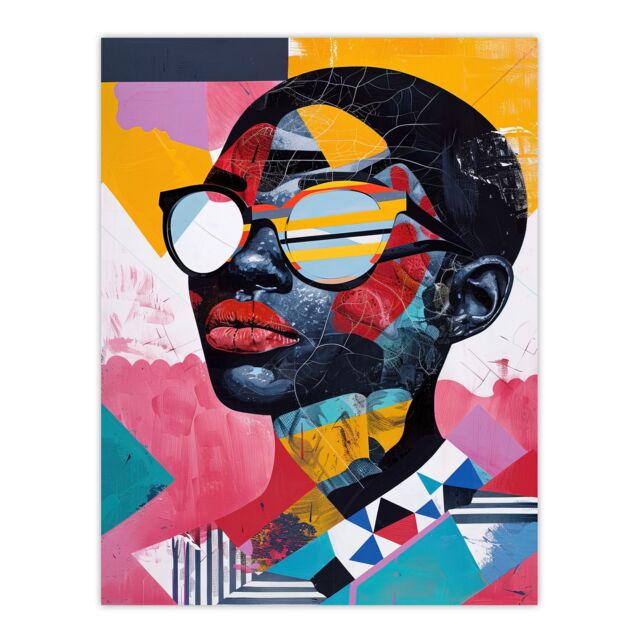 "Artery8 Pattern Fashion Love Colourful Modern Portrait Wall Art Print - Size: W18"" x H24""" - image 1