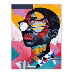 "Artery8 Pattern Fashion Love Colourful Modern Portrait Wall Art Print - Size: W18"" x H24""" - thumbnail 1