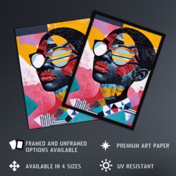 "Artery8 Pattern Fashion Love Colourful Modern Portrait Wall Art Print - Size: W18"" x H24""" - thumbnail 2