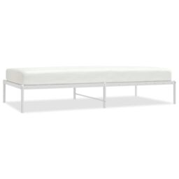 Berkfield Home Metal Bed Frame White 100x200 cm - thumbnail 2