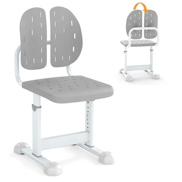 Costway Height-adjustable Kid¡¯s Desk Chair Children Study Chair in Grey - image 1