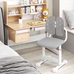 Costway Height-adjustable Kid¡¯s Desk Chair Children Study Chair in Grey - thumbnail 3