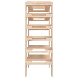 Berkfield Home Wine Rack 61.5x30x82 cm Solid Wood Pine in Light Brown - thumbnail 6