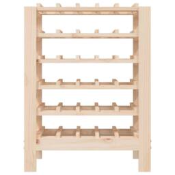 Berkfield Home Wine Rack 61.5x30x82 cm Solid Wood Pine in Light Brown - thumbnail 5
